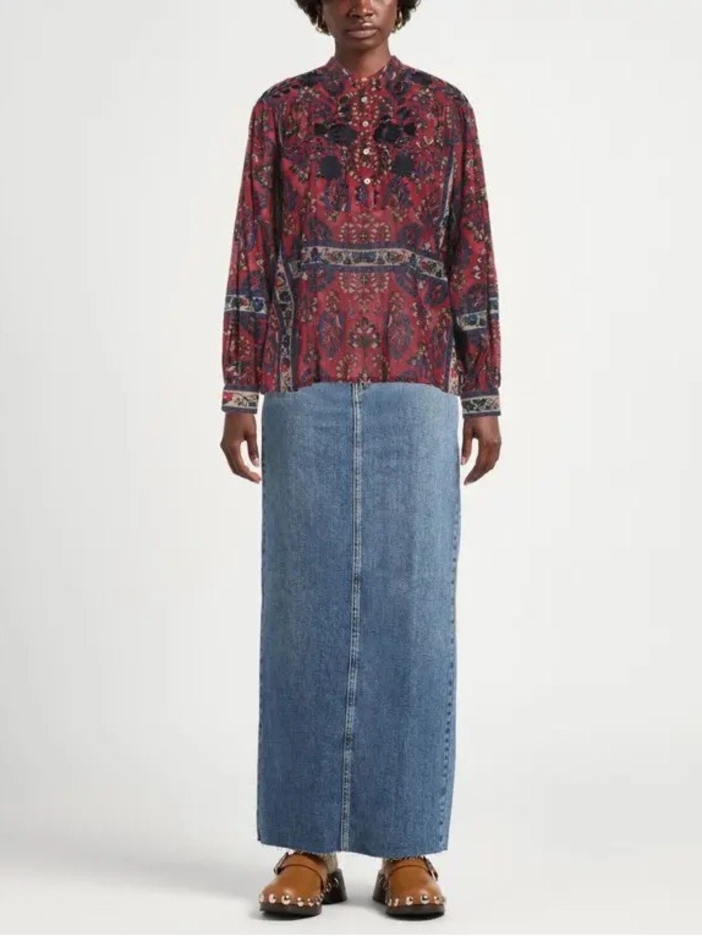 Antik Batik Tamir Embroidered Cotton Crepe Blouse - Picture 4 of 12